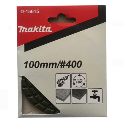 Makita D-15615 4"/100MM Diamond Polishing Disc G400 VELCRO BACKING